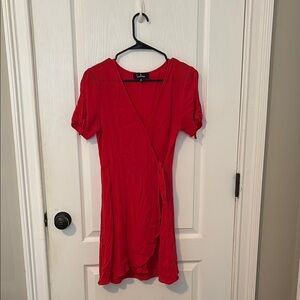 Lulu's Red Wrap Dress
